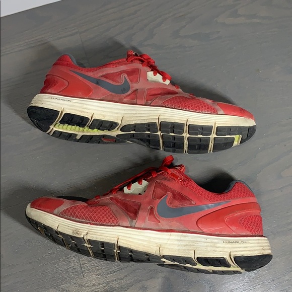 Nike Lunarglide 3 Mens Red Size 12 US - Picture 5 of 9
